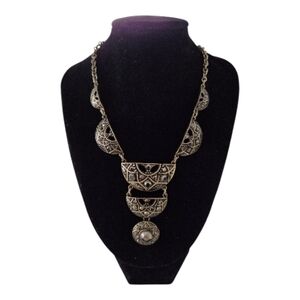 Signed GV9 Boho Gold Tone Necklace From Avon